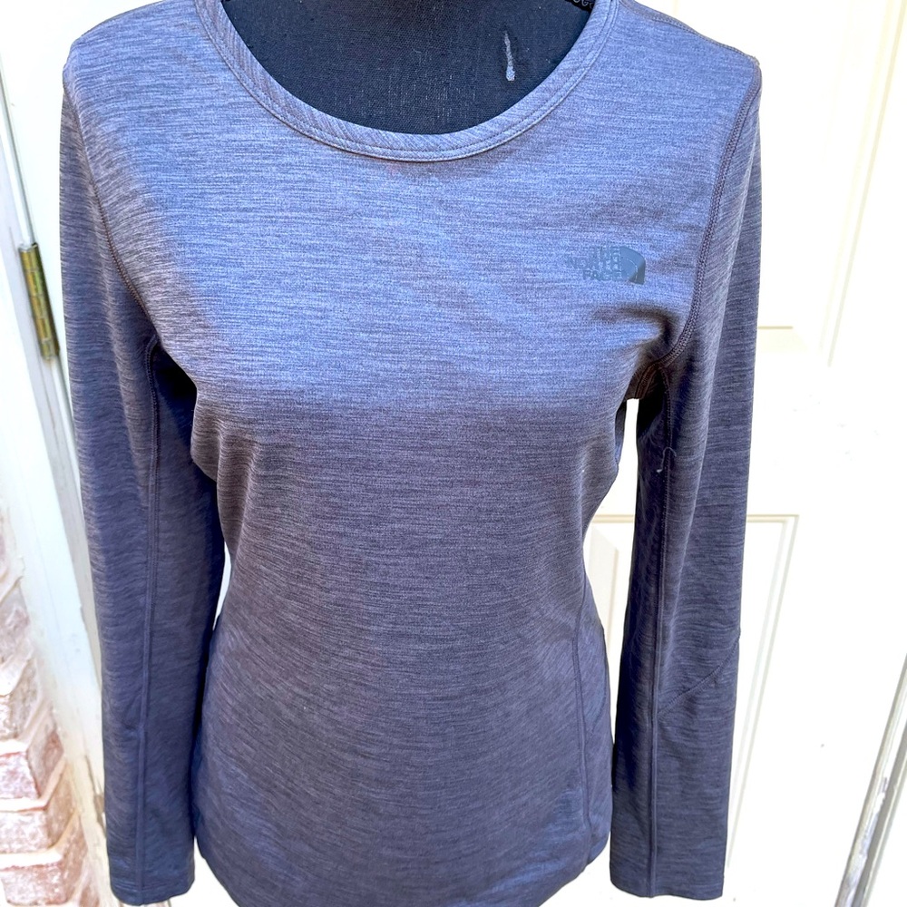 The North Face, Long Sleeve, Shirt, Heather Gray, Size Medium
